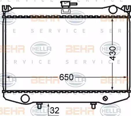 BEHR HELLA Service 8MK 376 724-481 - Radiators, Motora dzesēšanas sistēma autodraugiem.lv