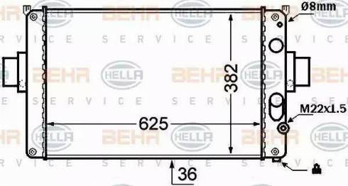 BEHR HELLA Service 8MK 376 724-501 - Radiators, Motora dzesēšanas sistēma autodraugiem.lv