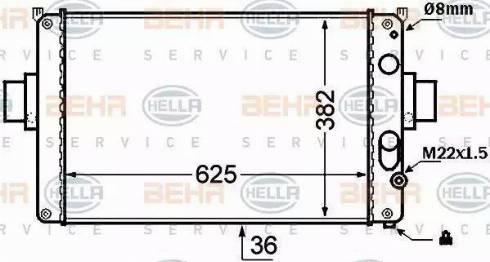 BEHR HELLA Service 8MK 376 724-504 - Radiators, Motora dzesēšanas sistēma autodraugiem.lv