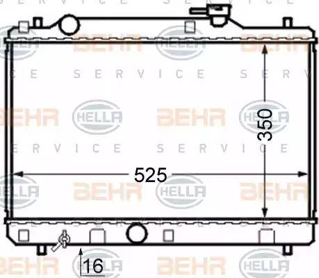 BEHR HELLA Service 8MK 376 724-581 - Radiators, Motora dzesēšanas sistēma autodraugiem.lv