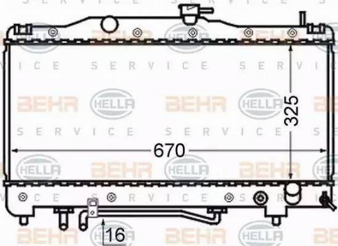 BEHR HELLA Service 8MK 376 724-641 - Radiators, Motora dzesēšanas sistēma autodraugiem.lv