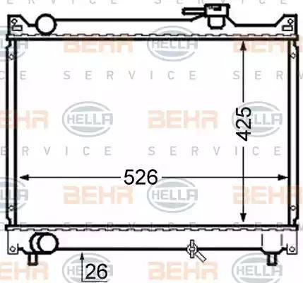 BEHR HELLA Service 8MK 376 724-661 - Radiators, Motora dzesēšanas sistēma autodraugiem.lv