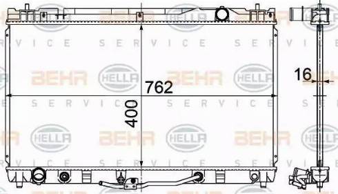 BEHR HELLA Service 8MK 376 724-601 - Radiators, Motora dzesēšanas sistēma autodraugiem.lv