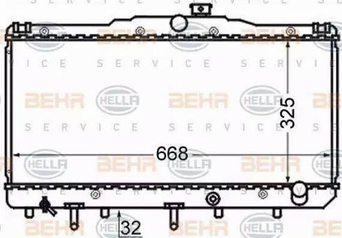 BEHR HELLA Service 8MK 376 724-621 - Radiators, Motora dzesēšanas sistēma autodraugiem.lv