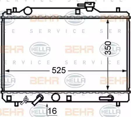 BEHR HELLA Service 8MK 376 724-701 - Radiators, Motora dzesēšanas sistēma autodraugiem.lv