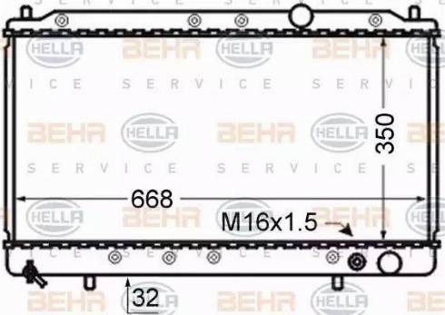 BEHR HELLA Service 8MK 376 724-771 - Radiators, Motora dzesēšanas sistēma autodraugiem.lv