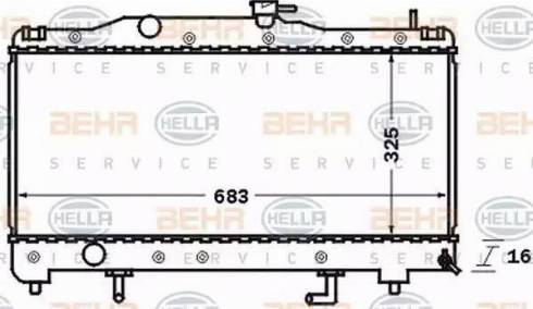 BEHR HELLA Service 8MK 376 726-561 - Radiators, Motora dzesēšanas sistēma autodraugiem.lv