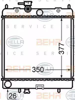 BEHR HELLA Service 8MK 376 726-691 - Radiators, Motora dzesēšanas sistēma autodraugiem.lv