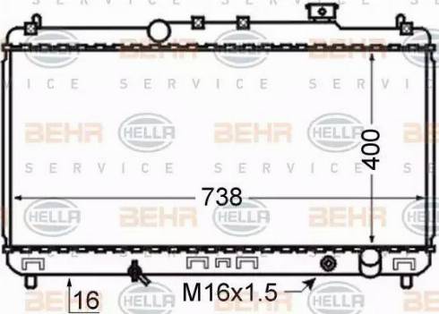 BEHR HELLA Service 8MK 376 726-671 - Radiators, Motora dzesēšanas sistēma autodraugiem.lv