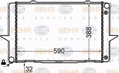 BEHR HELLA Service 8MK 376 726-711 - Radiators, Motora dzesēšanas sistēma autodraugiem.lv