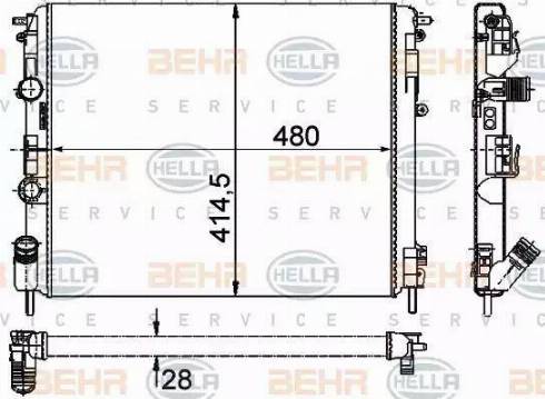 BEHR HELLA Service 8MK 376 726-731 - Radiators, Motora dzesēšanas sistēma autodraugiem.lv