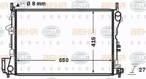 BEHR HELLA Service 8MK 376 726-771 - Radiators, Motora dzesēšanas sistēma autodraugiem.lv