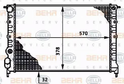 BEHR HELLA Service 8MK 376 720-441 - Radiators, Motora dzesēšanas sistēma autodraugiem.lv