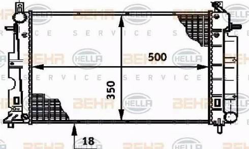 BEHR HELLA Service 8MK 376 720-541 - Radiators, Motora dzesēšanas sistēma autodraugiem.lv