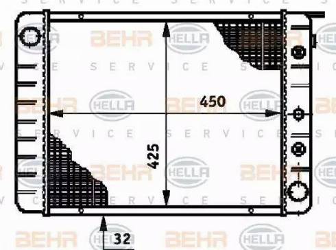 BEHR HELLA Service 8MK 376 720-691 - Radiators, Motora dzesēšanas sistēma autodraugiem.lv