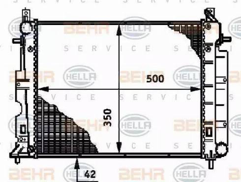 BEHR HELLA Service 8MK 376 720-661 - Radiators, Motora dzesēšanas sistēma autodraugiem.lv