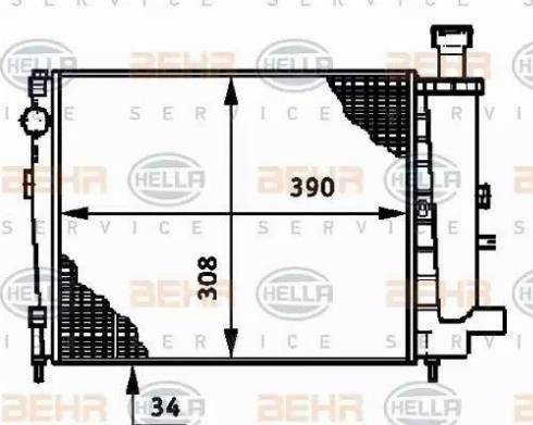 BEHR HELLA Service 8MK 376 720-611 - Radiators, Motora dzesēšanas sistēma autodraugiem.lv
