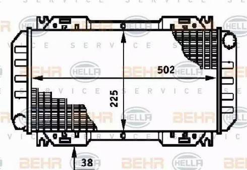 BEHR HELLA Service 8MK 376 720-091 - Radiators, Motora dzesēšanas sistēma autodraugiem.lv