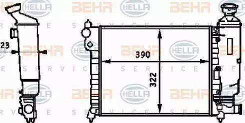BEHR HELLA Service 8MK 376 720-001 - Radiators, Motora dzesēšanas sistēma autodraugiem.lv