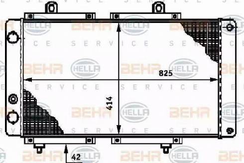 BEHR HELLA Service 8MK 376 720-071 - Radiators, Motora dzesēšanas sistēma autodraugiem.lv