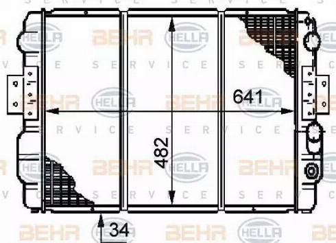 BEHR HELLA Service 8MK 376 720-361 - Radiators, Motora dzesēšanas sistēma autodraugiem.lv