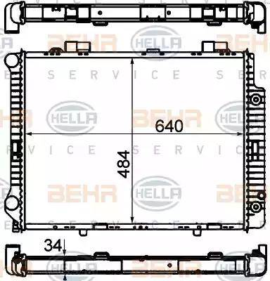 BEHR HELLA Service 8MK 376 720-381 - Radiators, Motora dzesēšanas sistēma autodraugiem.lv