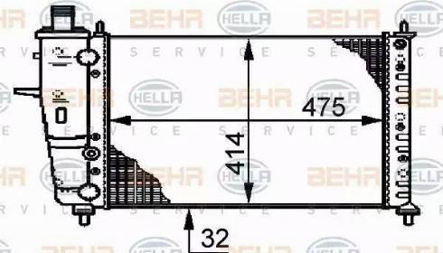 BEHR HELLA Service 8MK 376 720-331 - Radiators, Motora dzesēšanas sistēma autodraugiem.lv