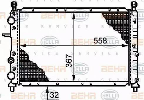 BEHR HELLA Service 8MK 376 720-321 - Radiators, Motora dzesēšanas sistēma autodraugiem.lv