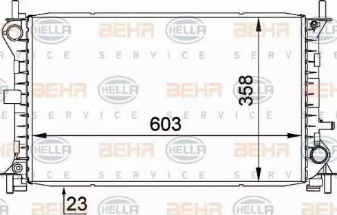 BEHR HELLA Service 8MK 376 720-291 - Radiators, Motora dzesēšanas sistēma autodraugiem.lv