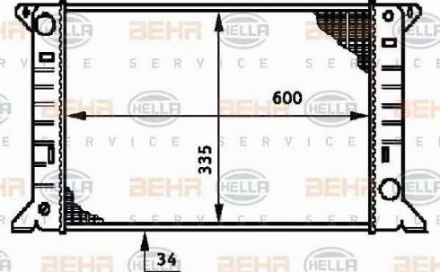 BEHR HELLA Service 8MK 376 720-251 - Radiators, Motora dzesēšanas sistēma autodraugiem.lv