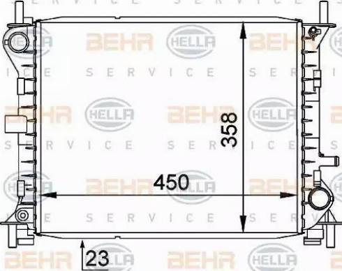 BEHR HELLA Service 8MK 376 720-281 - Radiators, Motora dzesēšanas sistēma autodraugiem.lv