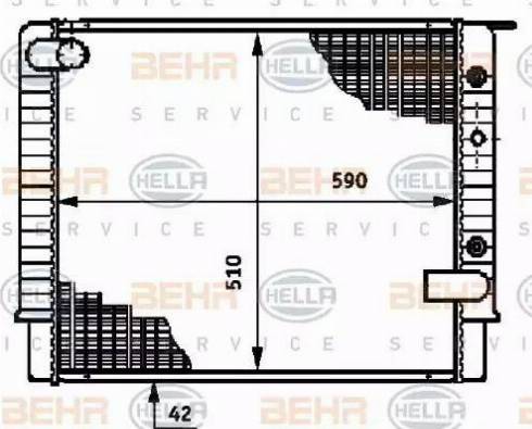 BEHR HELLA Service 8MK 376 720-701 - Radiators, Motora dzesēšanas sistēma autodraugiem.lv