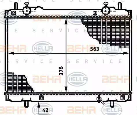 BEHR HELLA Service 8MK 376 720-771 - Radiators, Motora dzesēšanas sistēma autodraugiem.lv