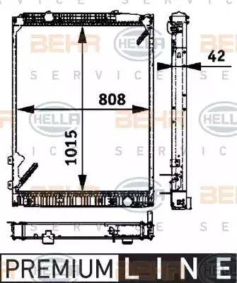 BEHR HELLA Service 8MK 376 721-491 - Radiators, Motora dzesēšanas sistēma autodraugiem.lv