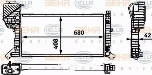 BEHR HELLA Service 8MK 376 721-444 - Radiators, Motora dzesēšanas sistēma autodraugiem.lv