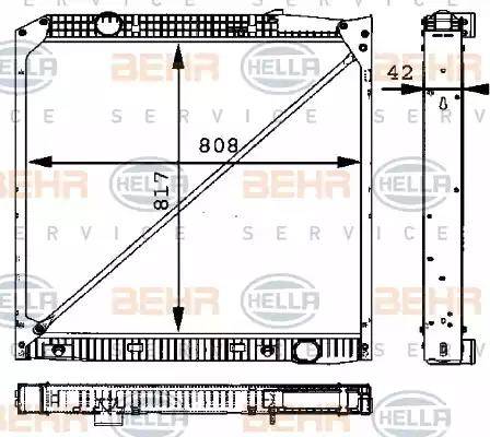 BEHR HELLA Service 8MK 376 721-451 - Radiators, Motora dzesēšanas sistēma autodraugiem.lv