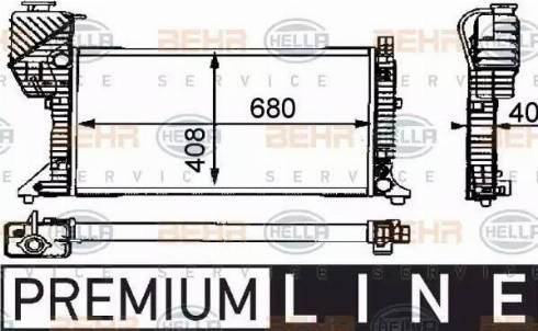 BEHR HELLA Service 8MK 376 721-431 - Radiators, Motora dzesēšanas sistēma autodraugiem.lv