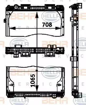 BEHR HELLA Service 8MK 376 721-471 - Radiators, Motora dzesēšanas sistēma autodraugiem.lv