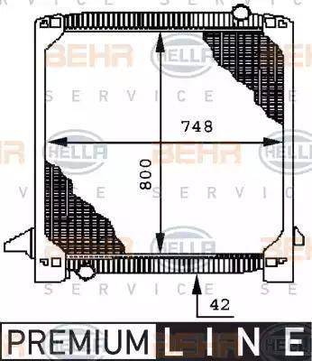 BEHR HELLA Service 8MK 376 721-591 - Radiators, Motora dzesēšanas sistēma autodraugiem.lv