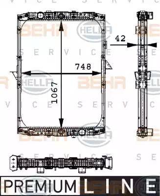 BEHR HELLA Service 8MK 376 721-541 - Radiators, Motora dzesēšanas sistēma autodraugiem.lv