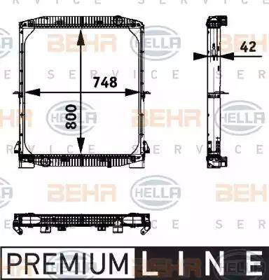 BEHR HELLA Service 8MK 376 721-611 - Radiators, Motora dzesēšanas sistēma autodraugiem.lv