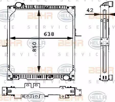 BEHR HELLA Service 8MK 376 721-191 - Radiators, Motora dzesēšanas sistēma autodraugiem.lv