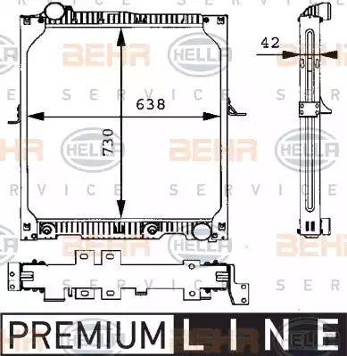 BEHR HELLA Service 8MK 376 721-141 - Radiators, Motora dzesēšanas sistēma autodraugiem.lv