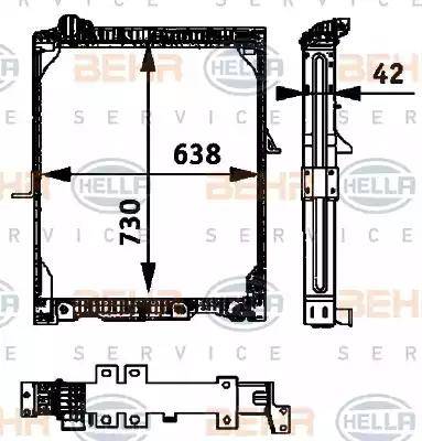 BEHR HELLA Service 8MK 376 721-161 - Radiators, Motora dzesēšanas sistēma autodraugiem.lv