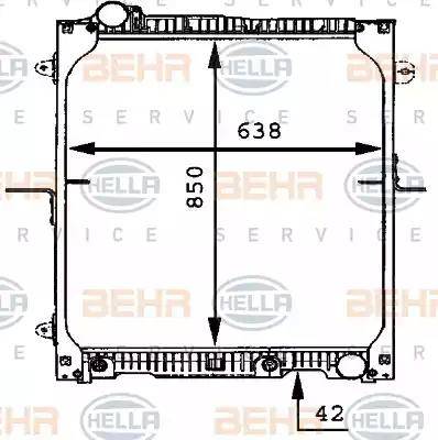 BEHR HELLA Service 8MK 376 721-181 - Radiators, Motora dzesēšanas sistēma autodraugiem.lv