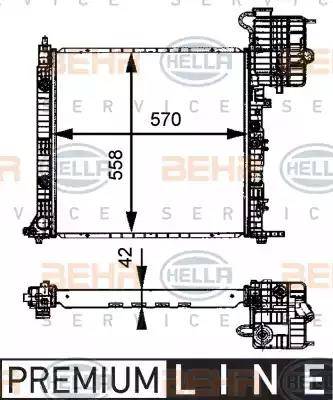 BEHR HELLA Service 8MK 376 721-391 - Radiators, Motora dzesēšanas sistēma autodraugiem.lv