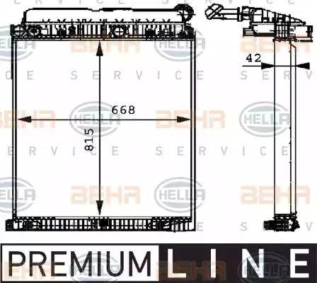 BEHR HELLA Service 8MK 376 721-261 - Radiators, Motora dzesēšanas sistēma autodraugiem.lv