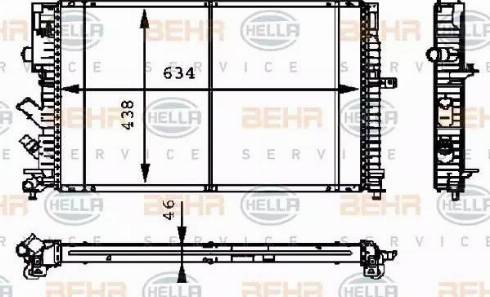 BEHR HELLA Service 8MK 376 722-421 - Radiators, Motora dzesēšanas sistēma autodraugiem.lv