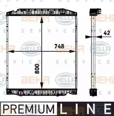 BEHR HELLA Service 8MK 376 722-081 - Radiators, Motora dzesēšanas sistēma autodraugiem.lv