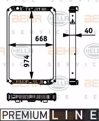 BEHR HELLA Service 8MK 376 722-021 - Radiators, Motora dzesēšanas sistēma autodraugiem.lv